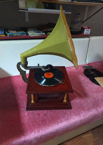 antika gramofon mükemmel - Görsel 5