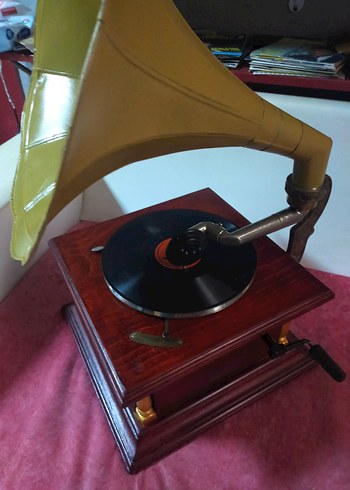 antika gramofon mükemmel - Görsel 4