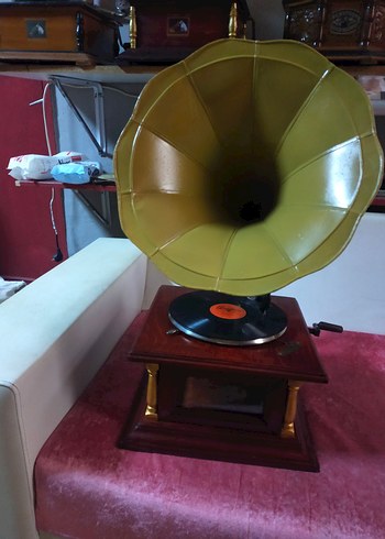 antika gramofon mükemmel - Görsel 9