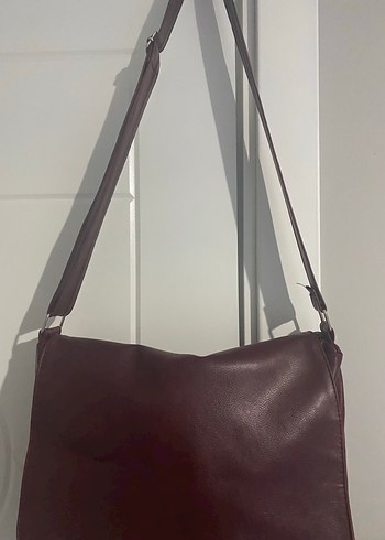 Bordo Erkek Omuz Çantası Tokalı