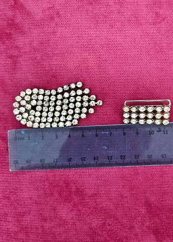 Parlak Taşlı Şık Vintage Broş Seti - Görsel 6