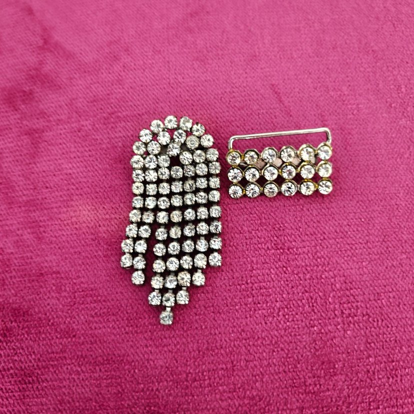 Parlak Taşlı Şık Vintage Broş Seti - Görsel 2