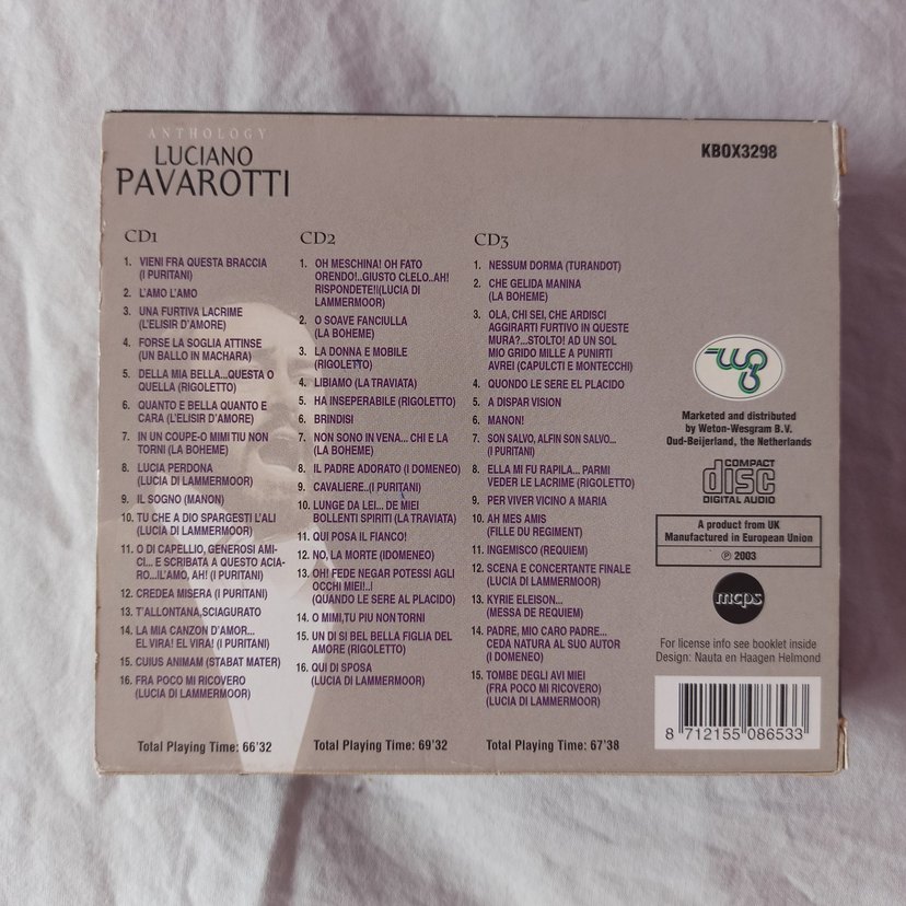 Luciano Pavarotti 3CD Antoloji Albümü - Görsel 5