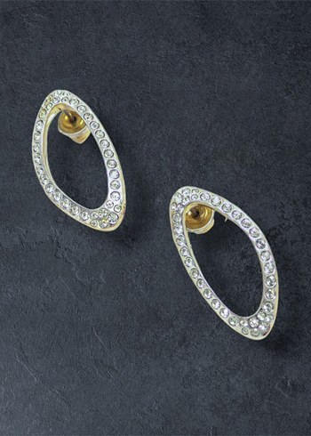 Beden altın Renk Orijinal Swarovski küpe seti