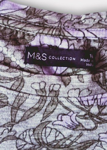 44 Beden Marks and Spencer renkli çiçekli bluz