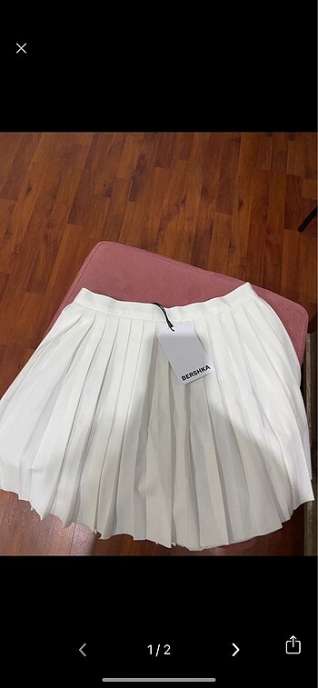 bershka beyaz tenis etek