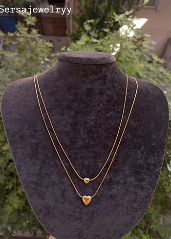 İkili kalpli kolye modelimiz - Görsel 2