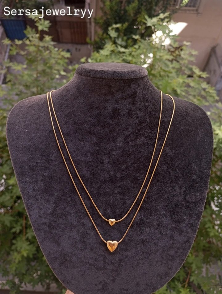 İkili kalpli kolye modelimiz - Görsel 2