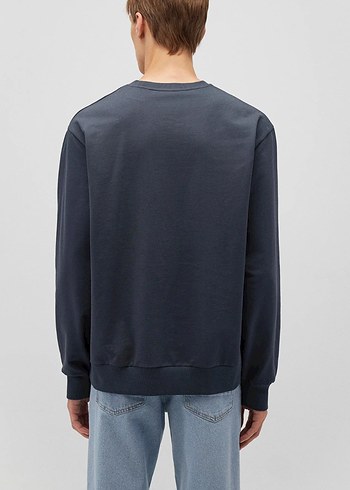 Mavi Gri Baskılı Erkek Sweatshirt MAVİ MARKA