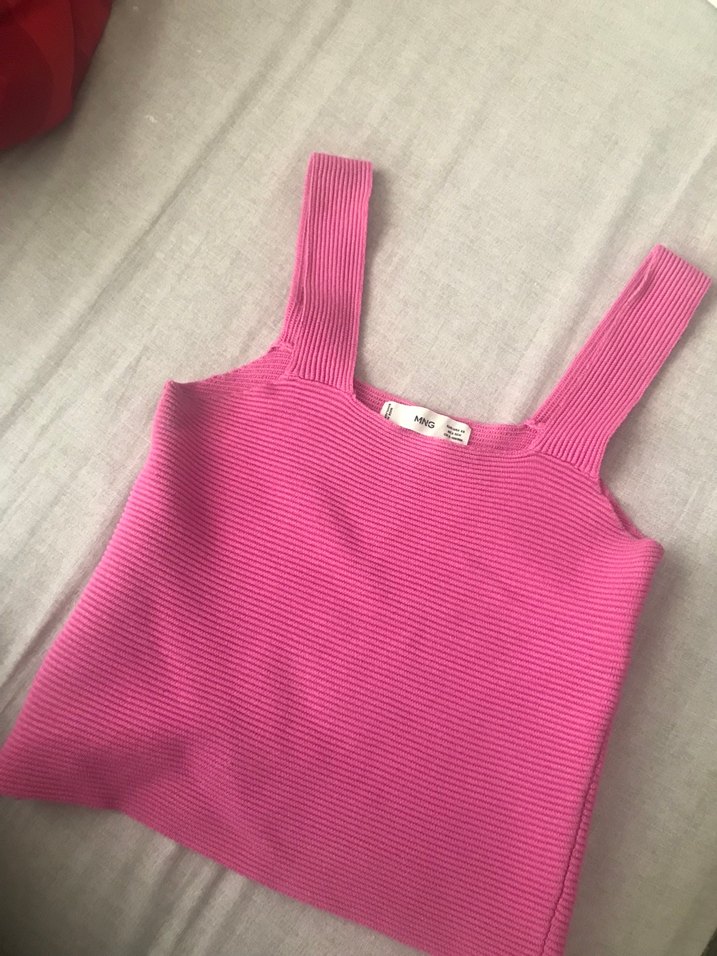 Pembe Triko Atlet, Kayık Yaka, Düz - Görsel 4