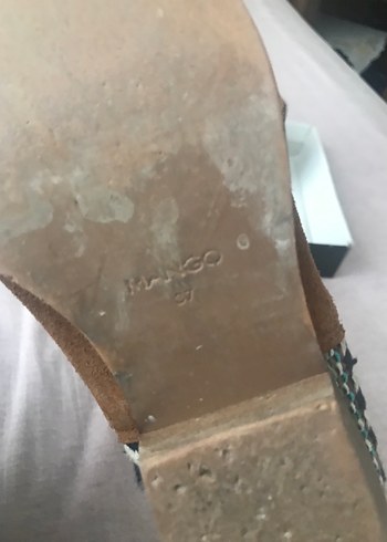 Kahverengi Süet Bohem Topuklu Kadın Bot mango - Görsel 4