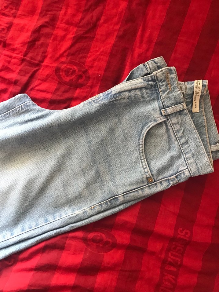 Mavi Rahat Kesim Denim Kadın Jean - Görsel 3