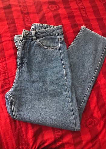 Kadın Bol Kesim Denim Pantolon
