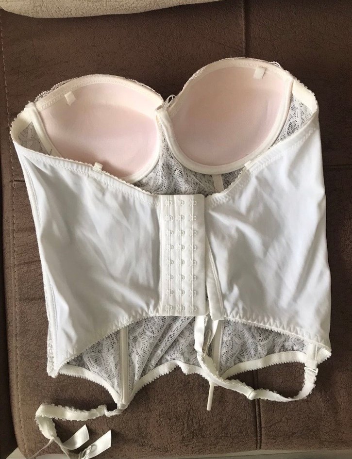 Beyaz Nakışlı Bohem Büstiyer - Görsel 2