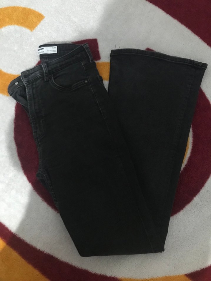 Siyah Kot Kadın Denim Pantolon - Görsel 4