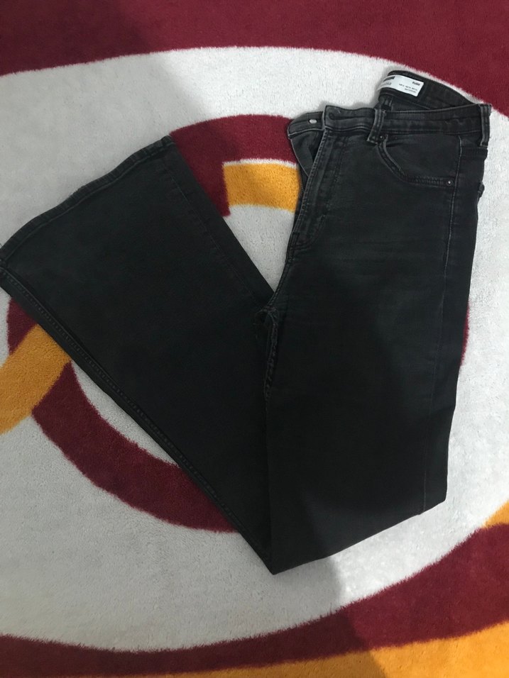 Siyah Kot Kadın Denim Pantolon - Görsel 2