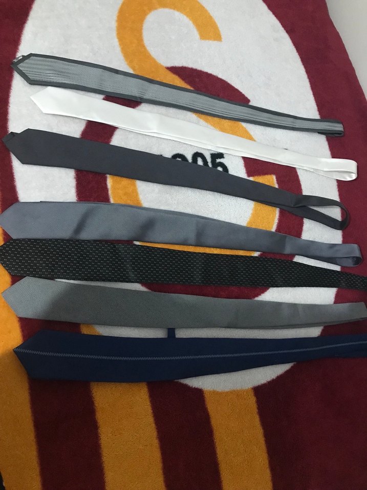 Erkek Çok Renkli Gri Kravat Seti 7 tane 500 TL - Görsel 5