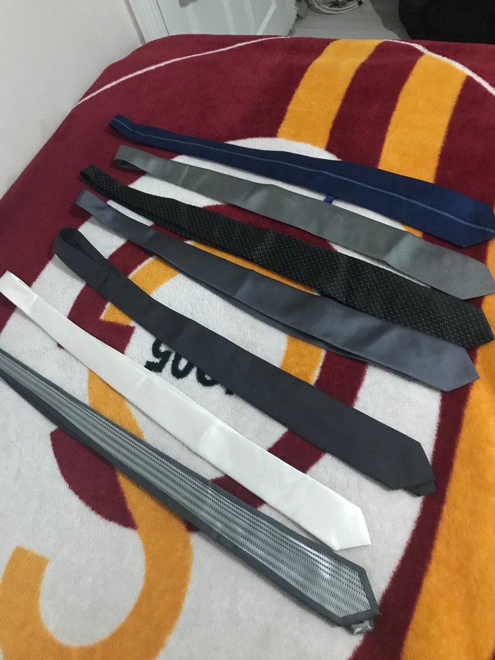 Erkek Çok Renkli Gri Kravat Seti 7 tane 500 TL - Görsel 3