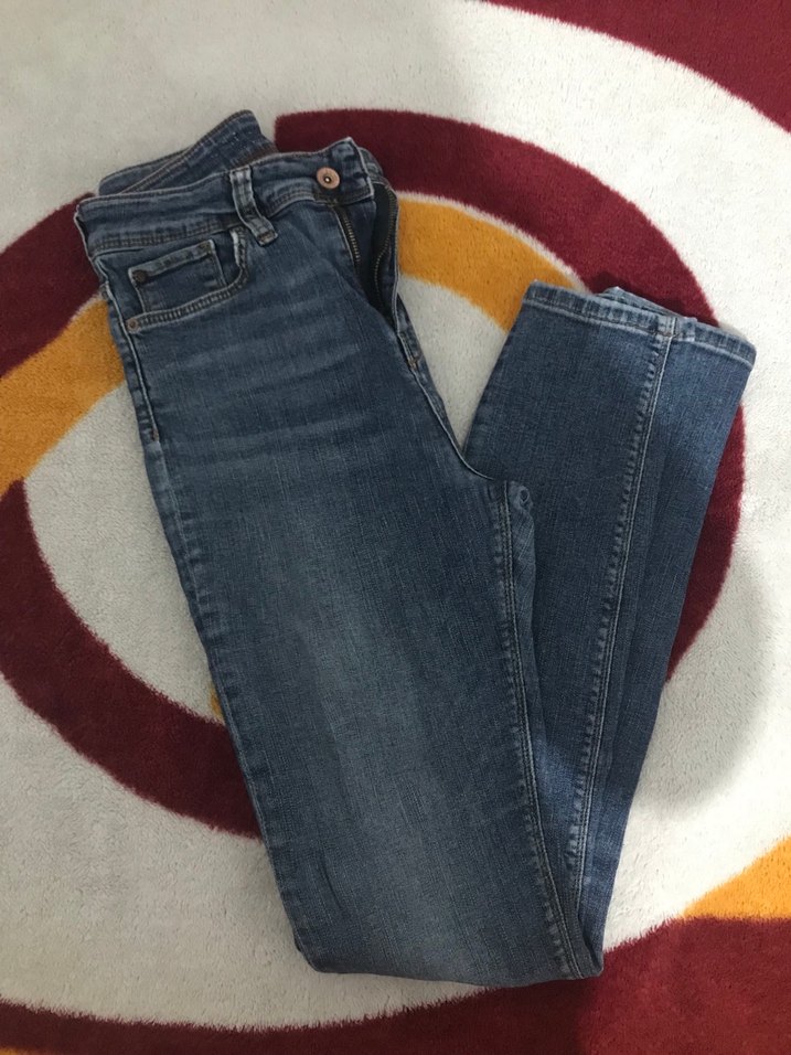 Kadın koyu Mavi Kot Pantolon - Görsel 3