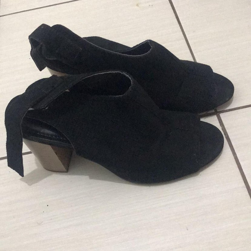 Siyah Tokalı Kadın Platform Topuklu Ayakkabı - Görsel 2