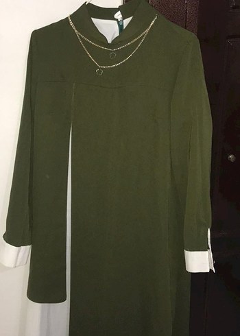 Zincir Detaylı Yeşil Kadın Tunik - Görsel 2