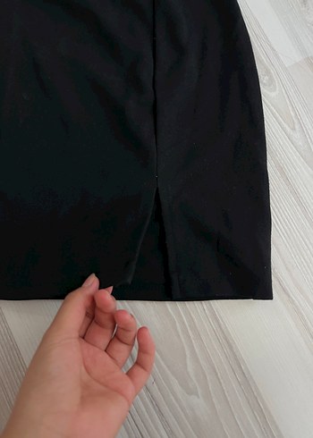 Diğer Düz Siyah Midi Kadın Etek