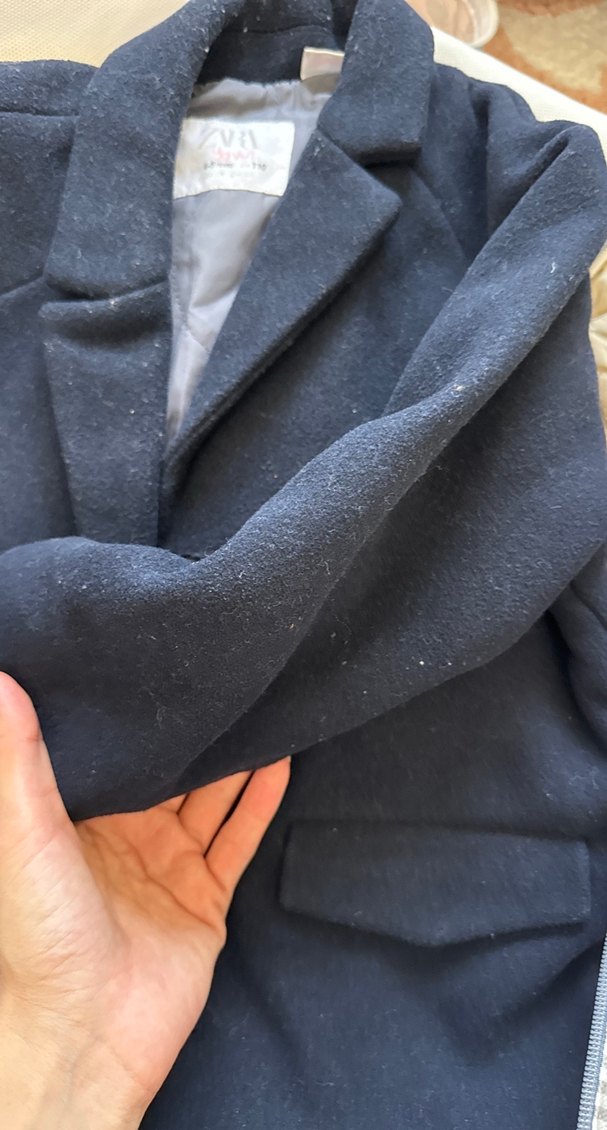 Düğmeli Yün Lacivert Erkek Kaban - Görsel 4