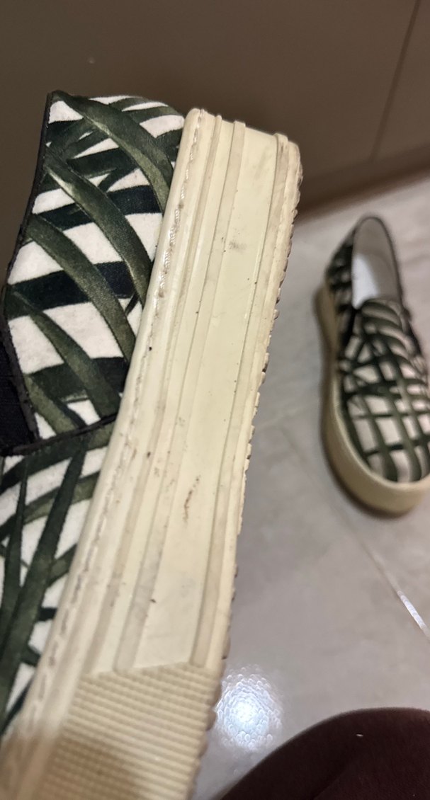 Yeşil Gri Bağlamalı Desenli Platform Kadın Spor Ayakkabı - Görsel 3