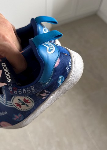 Erkek Çocuk Mavi Baskılı Cırt Cırtlı Spor Ayakkabı - Görsel 3