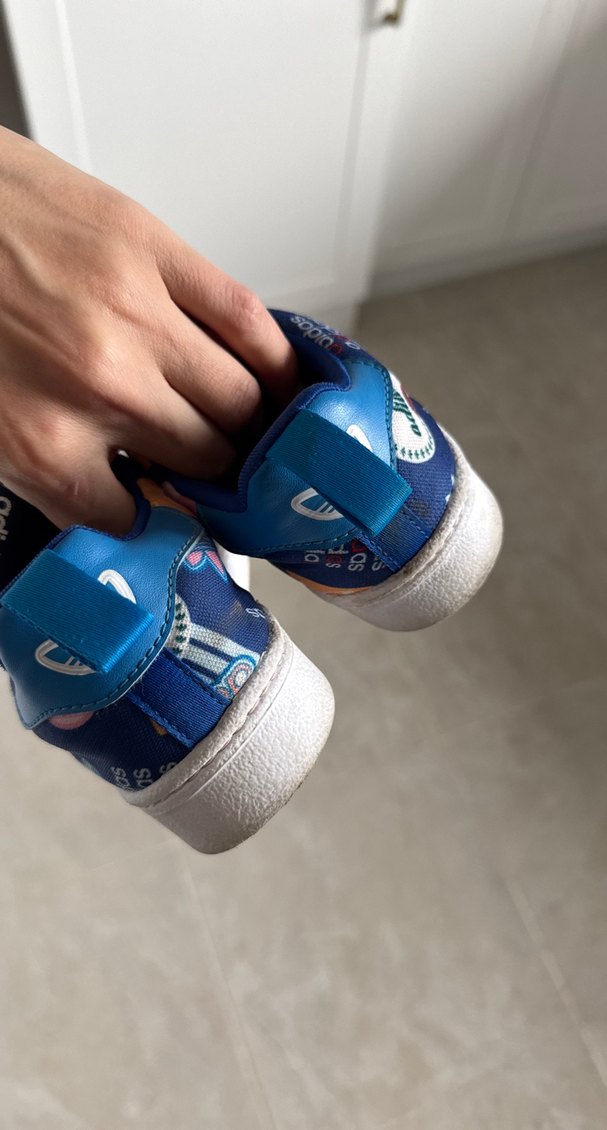 Erkek Çocuk Mavi Baskılı Cırt Cırtlı Spor Ayakkabı - Görsel 4