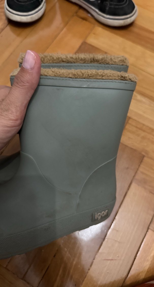 Erkek Çocuk Gri Lastik Bot Velcro - Görsel 3