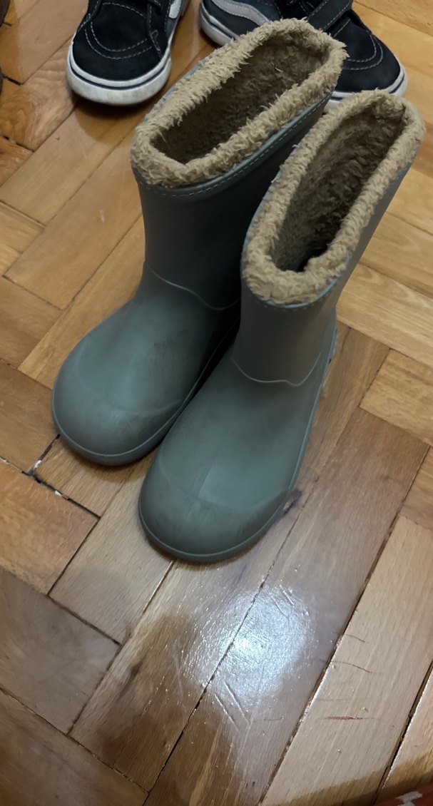 Erkek Çocuk Gri Lastik Bot Velcro - Görsel 2