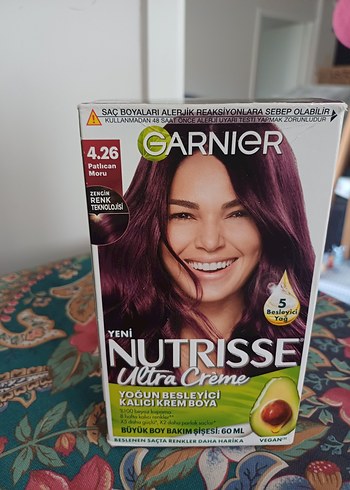 Garnier Nutrisse Ultra Creme Saç Boyası 4.26 Patlıcan Moru