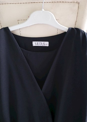 Siyah Midi Düğmeli Kadın Kaban - Görsel 4