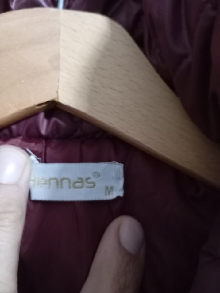 Bordo Parlak Düğmeli Kadın Midi Mont - Görsel 4