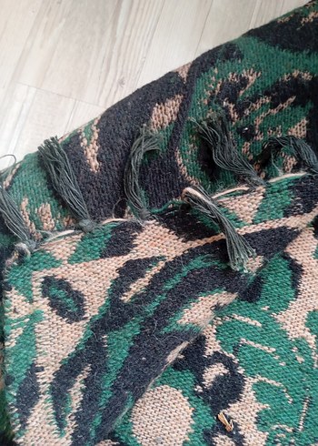 Koyu Yeşil Desenli Geleneksel kilim - Görsel 5