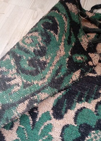 Koyu Yeşil Desenli Geleneksel kilim - Görsel 4