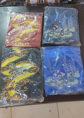 Nakışlı Uzun Bordo Kadın Sabahlık kimono - Görsel 3