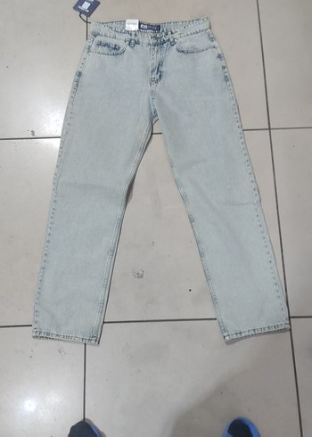 buz beyazı Baggy fit jean