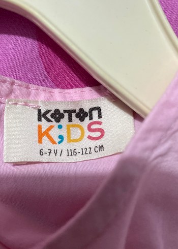 Pembe Keten Kız Çocuk Elbise - Görsel 3