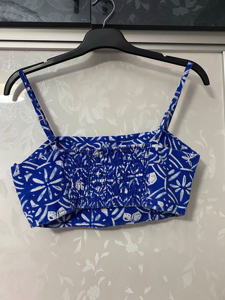 Mavi Askılı Mini Bohem Büstiyer - Görsel 2