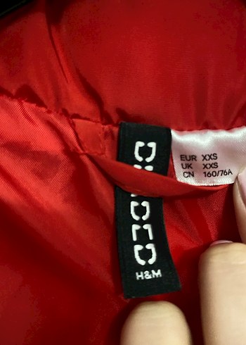 Düğmeli Kırmızı Kadın Kışlık Mont - Görsel 6