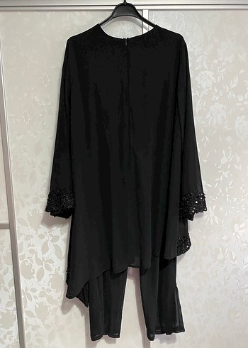 Siyah Uzun Kollu Kadın Tunik Takımı - Görsel 2