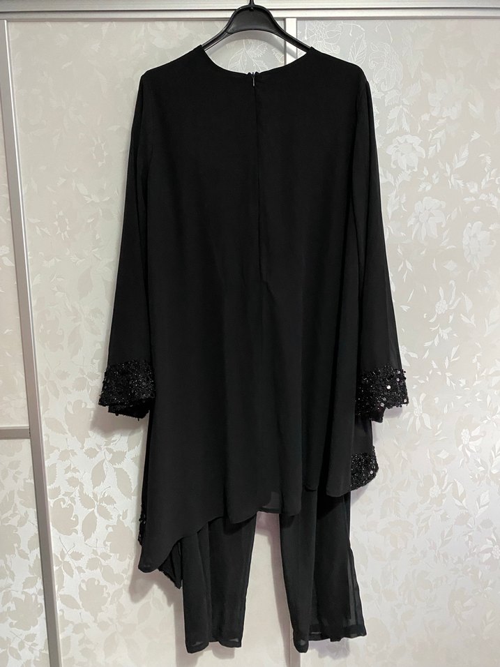 Siyah Uzun Kollu Kadın Tunik Takımı - Görsel 2