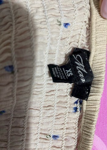 Bej Nakışlı Keten Bohem Bluz - Görsel 3