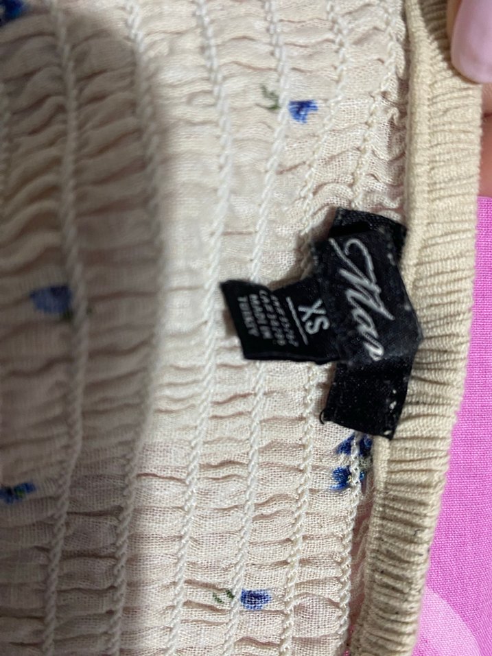 Bej Nakışlı Keten Bohem Bluz - Görsel 3