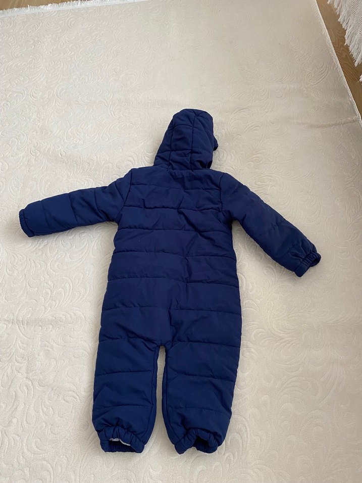 Erkek Bebek Lacivert Fermuarlı Kar Tulumu - Görsel 2