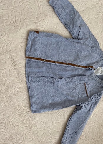Erkek Çocuk Gri Denim Gömlek