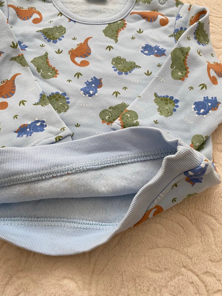 Gri Kısa Kollu Örme Bebek Body - Görsel 3