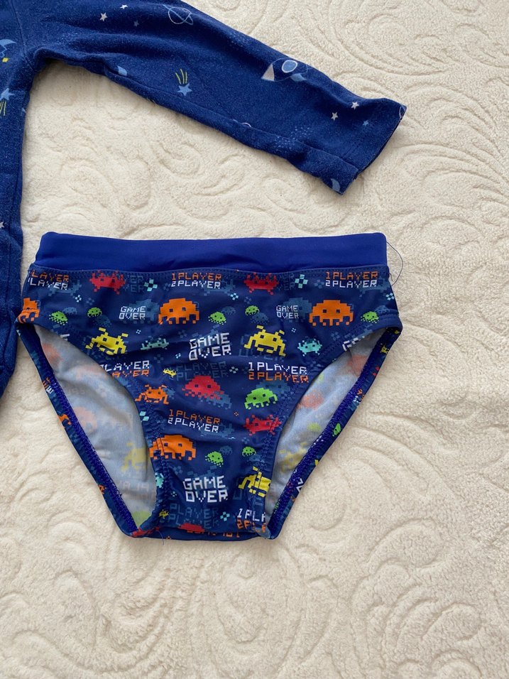 Erkek Çocuk Renkli Baskılı Şort Mayo - Görsel 2